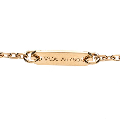 Van Cleef & Arpels 18K Yellow Gold Mother of Pearl Sweet Alhambra Butterfly Pendant Necklace 5 of 6