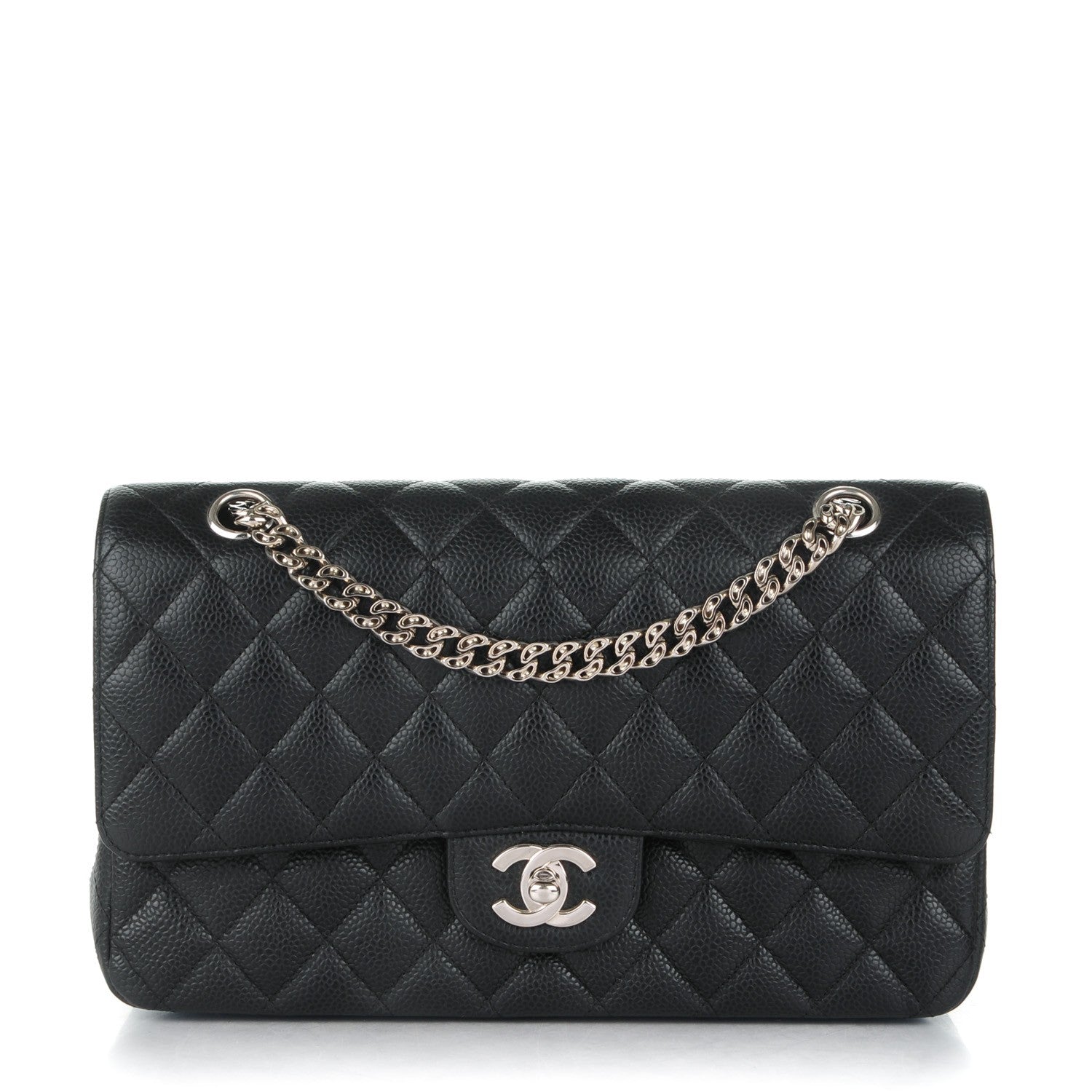 Chanel Caviar Quilted Medium Double Flap Bijoux Chain Black 1 of 8