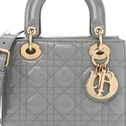 Christian Dior Patent Cannage Small Lady Dior Grey 8 of 14
