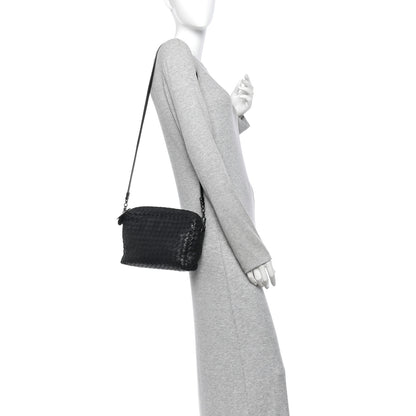 Bottega Veneta Nappa Intrecciato Crossbody Messenger Black 2 of 10