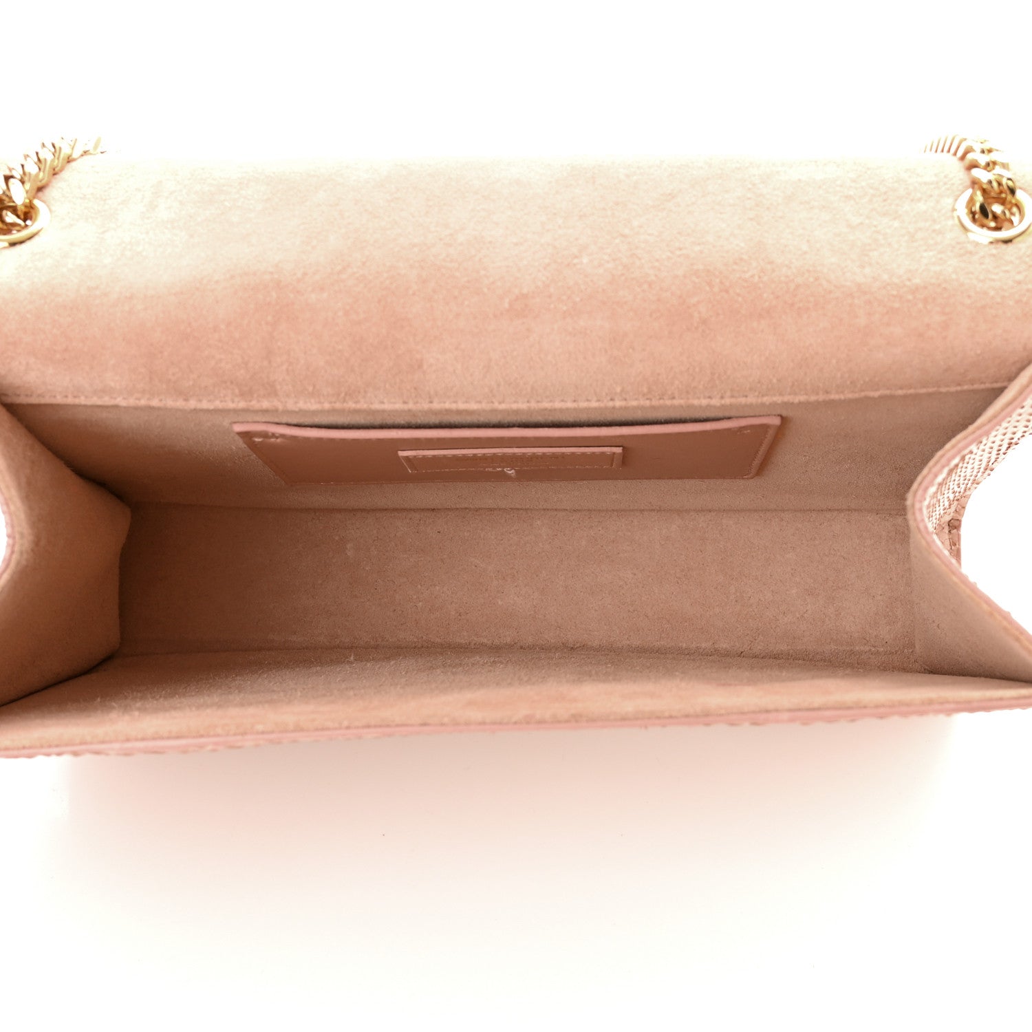 Saint Laurent Snakeskin Medium Classic Monogram Kate Tassel Satchel Beige 5 of 13