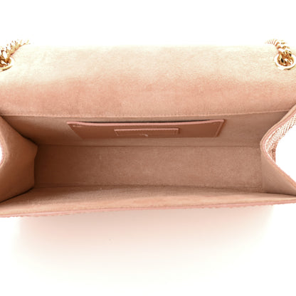 Saint Laurent Snakeskin Medium Classic Monogram Kate Tassel Satchel Beige 5 of 13