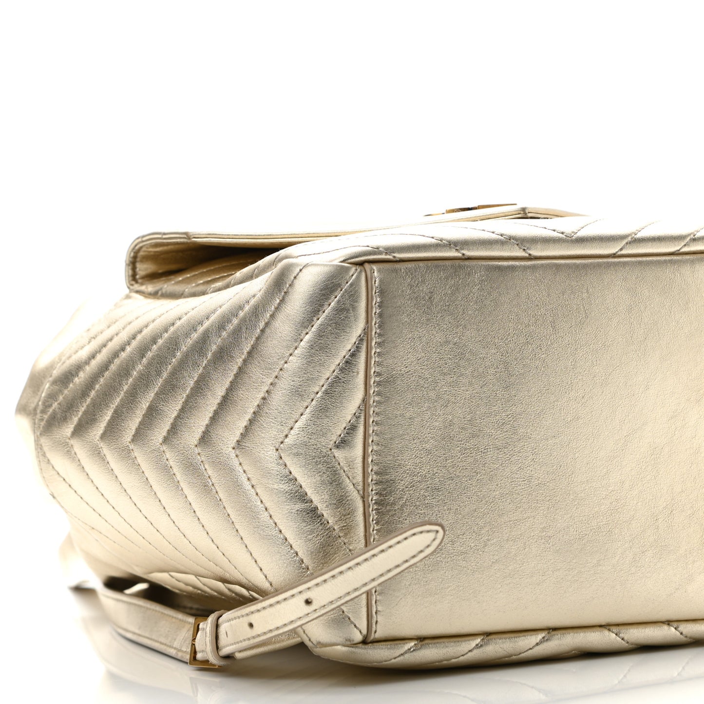 Lambskin Matelasse Monogram Joe Backpack Pale Gold