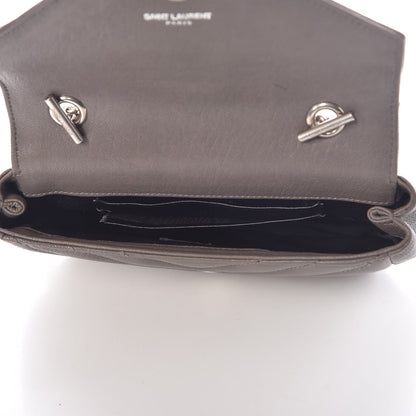 Saint Laurent Sheepskin Matelasse Chevron Monogram Classic Baby Chain Bag Fog 5 of 9