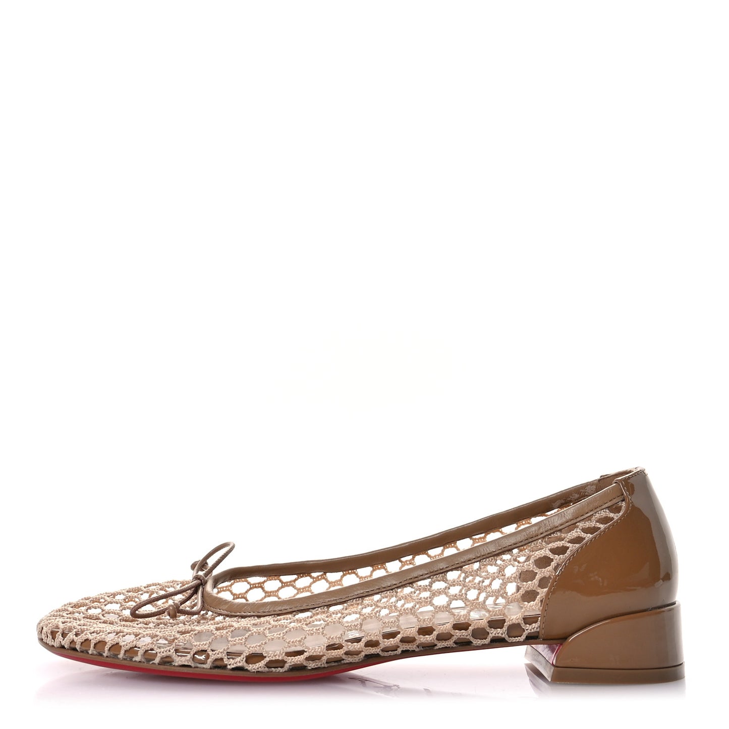 Mesh Patent Calfskin Sweetie Jane Flats 37.5 Lionne