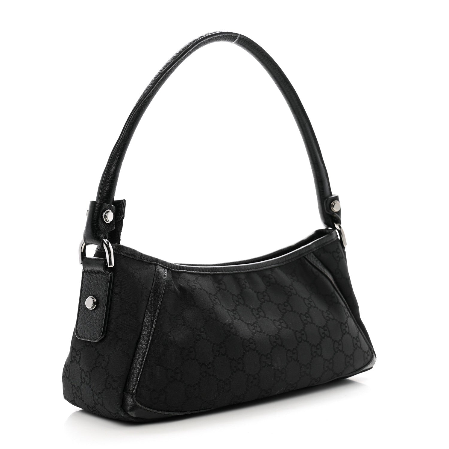 Gucci Monogram D Ring Abbey Pochette Black 3 of 12