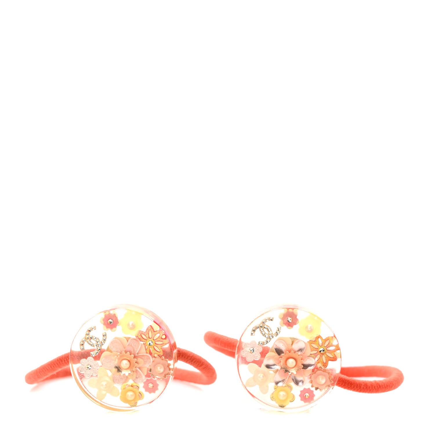 Chanel Crystal CC Hair Tie Set 1 of 4
