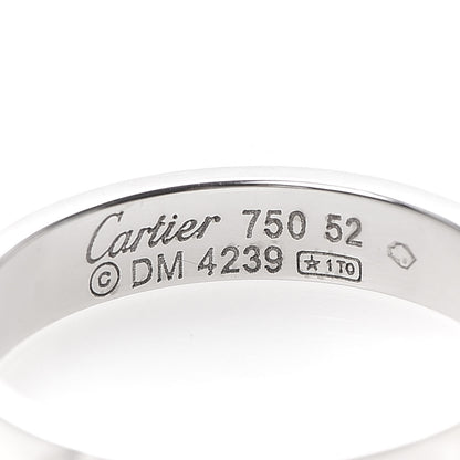 Cartier 18K White Gold 3.5mm LOVE Wedding Band Ring 52 6 4 of 4