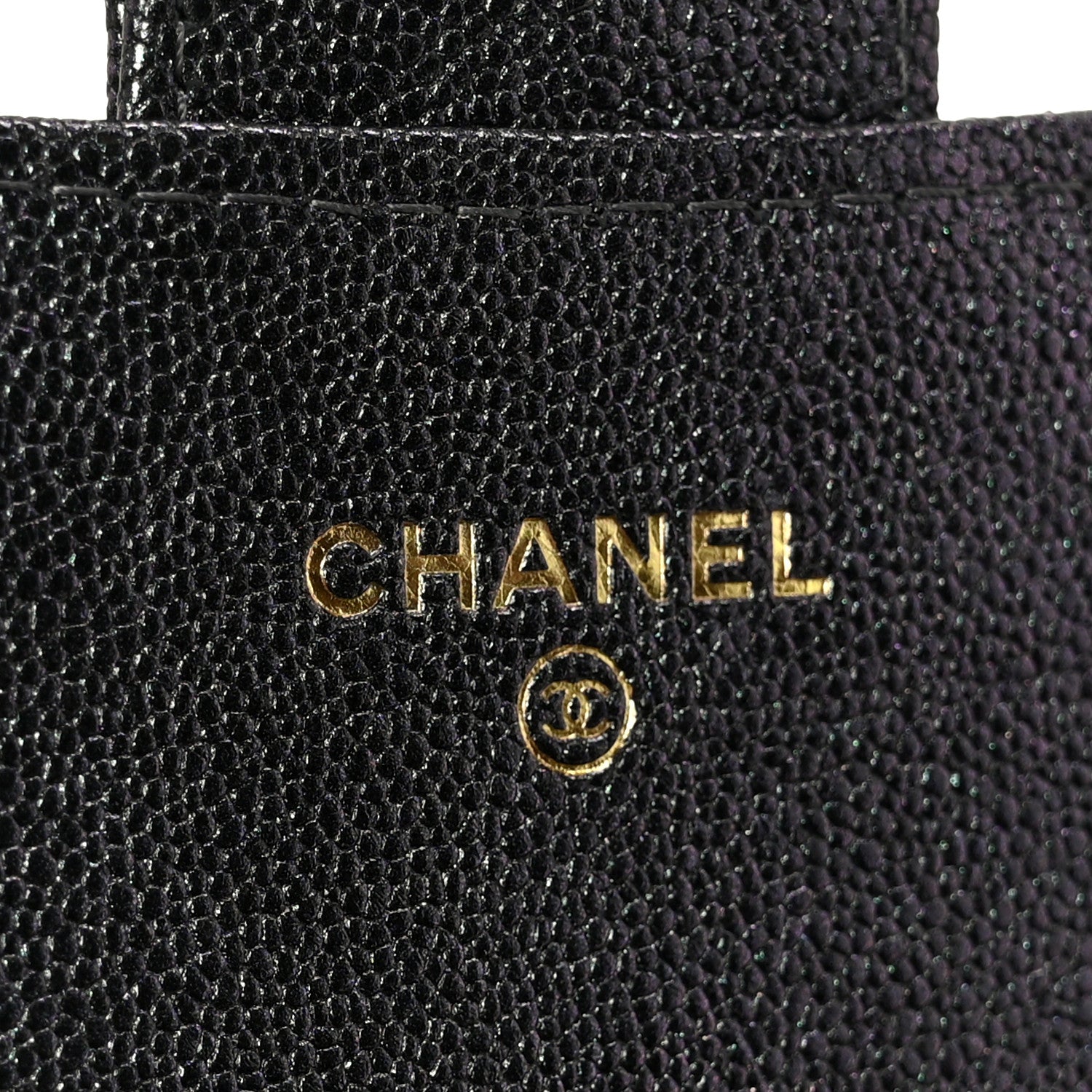 Chanel Iridescent Caviar Quilted Medium Flap Wallet Black 6 of 10