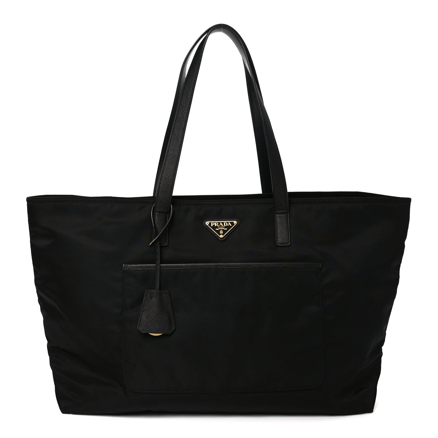 Re-Nylon Saffiano Triangle Re-Edition 1978 Medium Tote Black