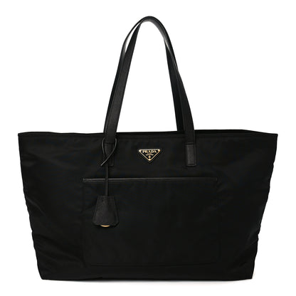 Prada Re-Nylon Saffiano Triangle Re-Edition 1978 Medium Tote Black 1 of 9