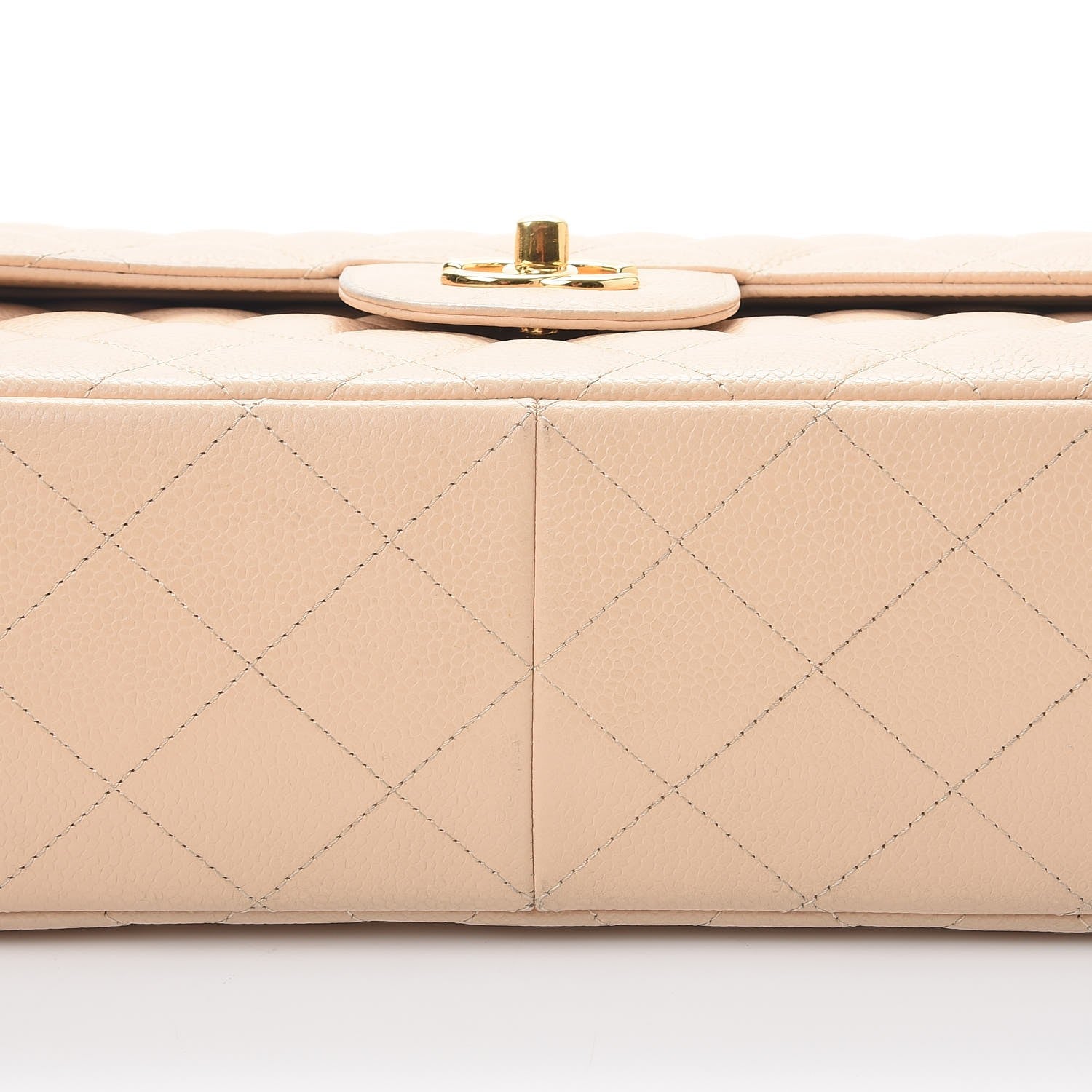 Chanel Caviar Quilted Jumbo Double Flap Beige Clair 10 of 17