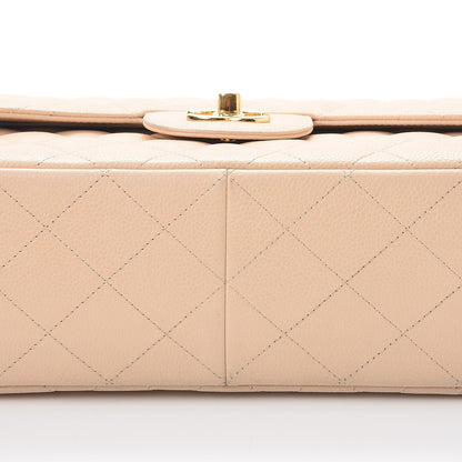Chanel Caviar Quilted Jumbo Double Flap Beige Clair 10 of 17