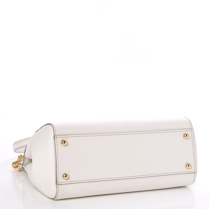 Dolce & Gabbana Dauphine Calfskin Medium Miss Sicily Satchel White 4 of 6