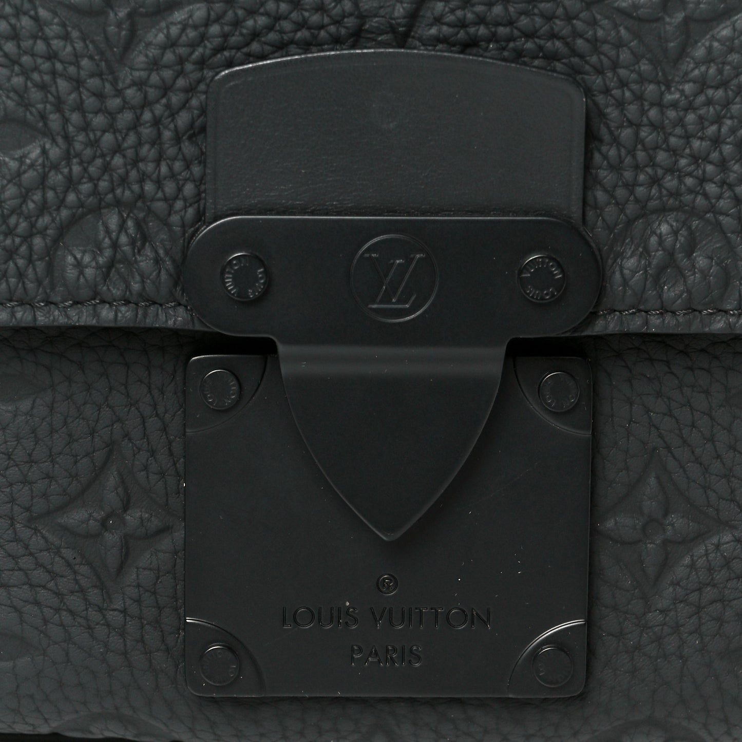 Taurillon Monogram S Lock Messenger Black
