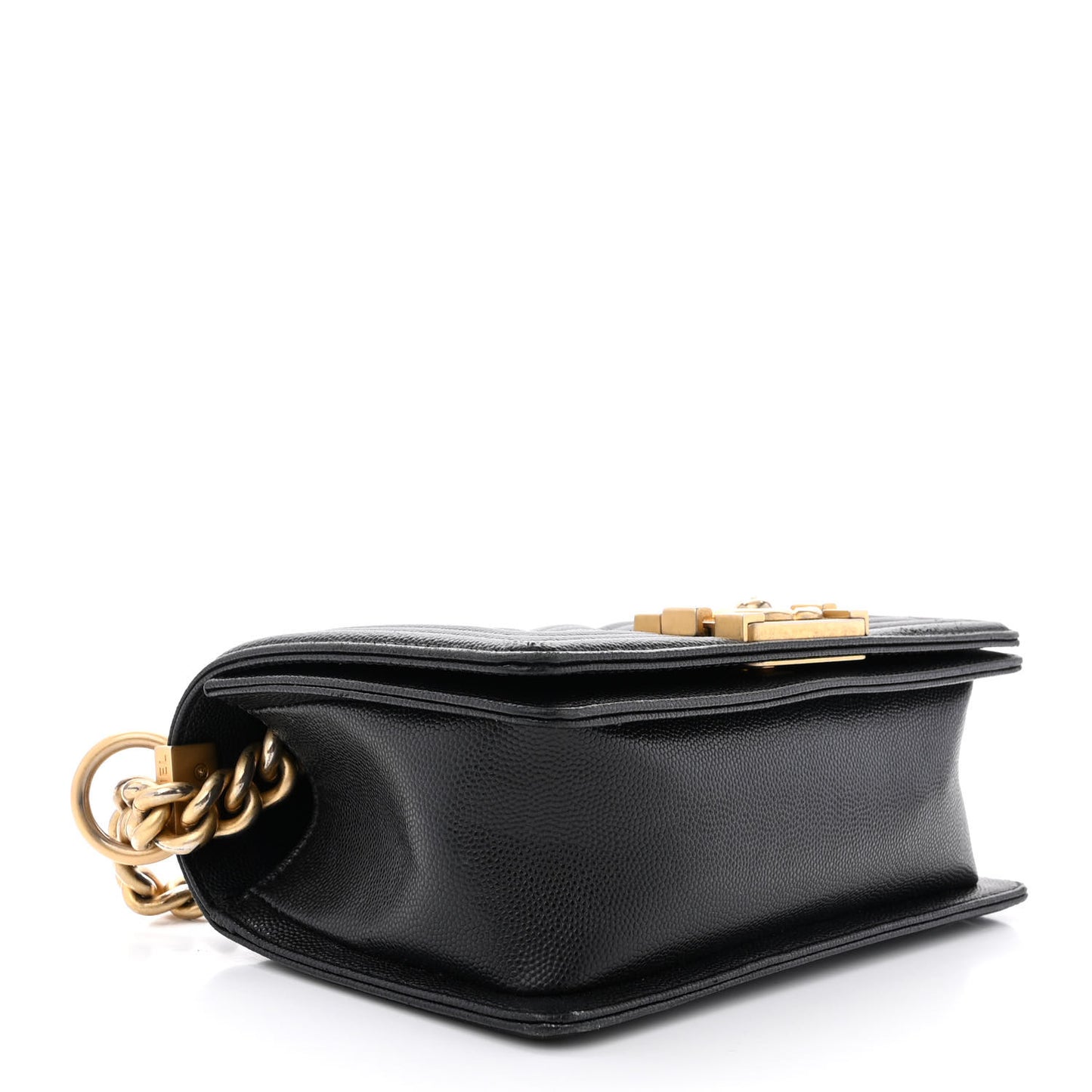 Caviar Quilted Small Boy Flap Black