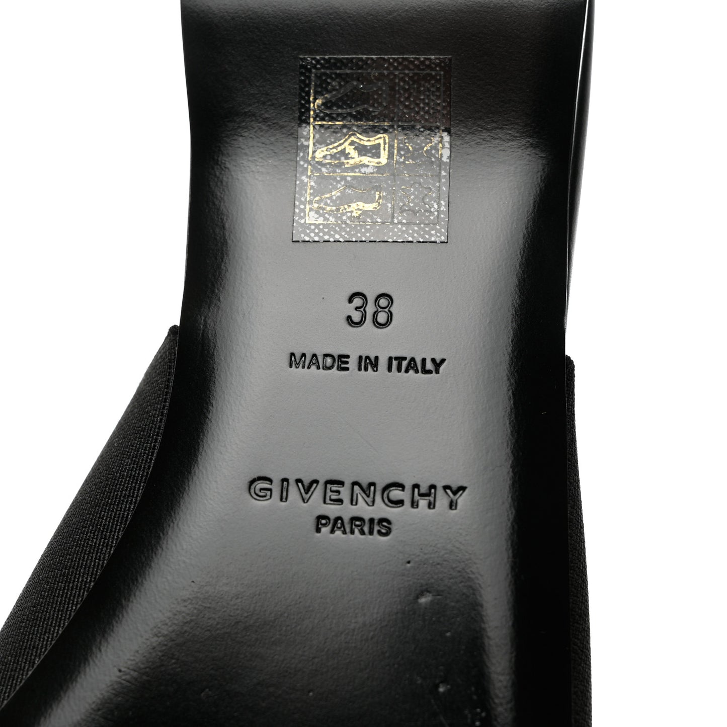 Calfskin Bedford Logo Mule Slides 38 Black
