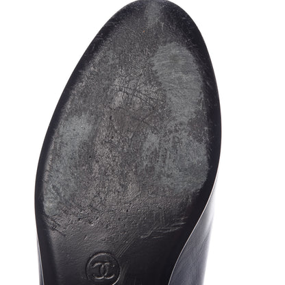 Chanel Lambskin CC Cap Toe Ballerina Flats 36 Navy 11 of 14