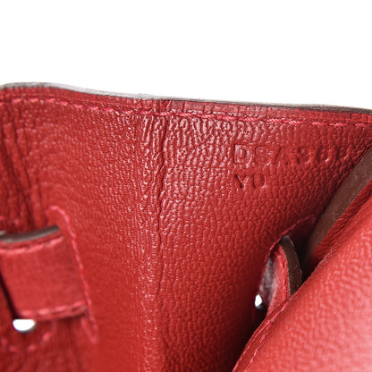 Hermes Ostrich Horseshoe Birkin 30 Rouge Vif 6 of 9