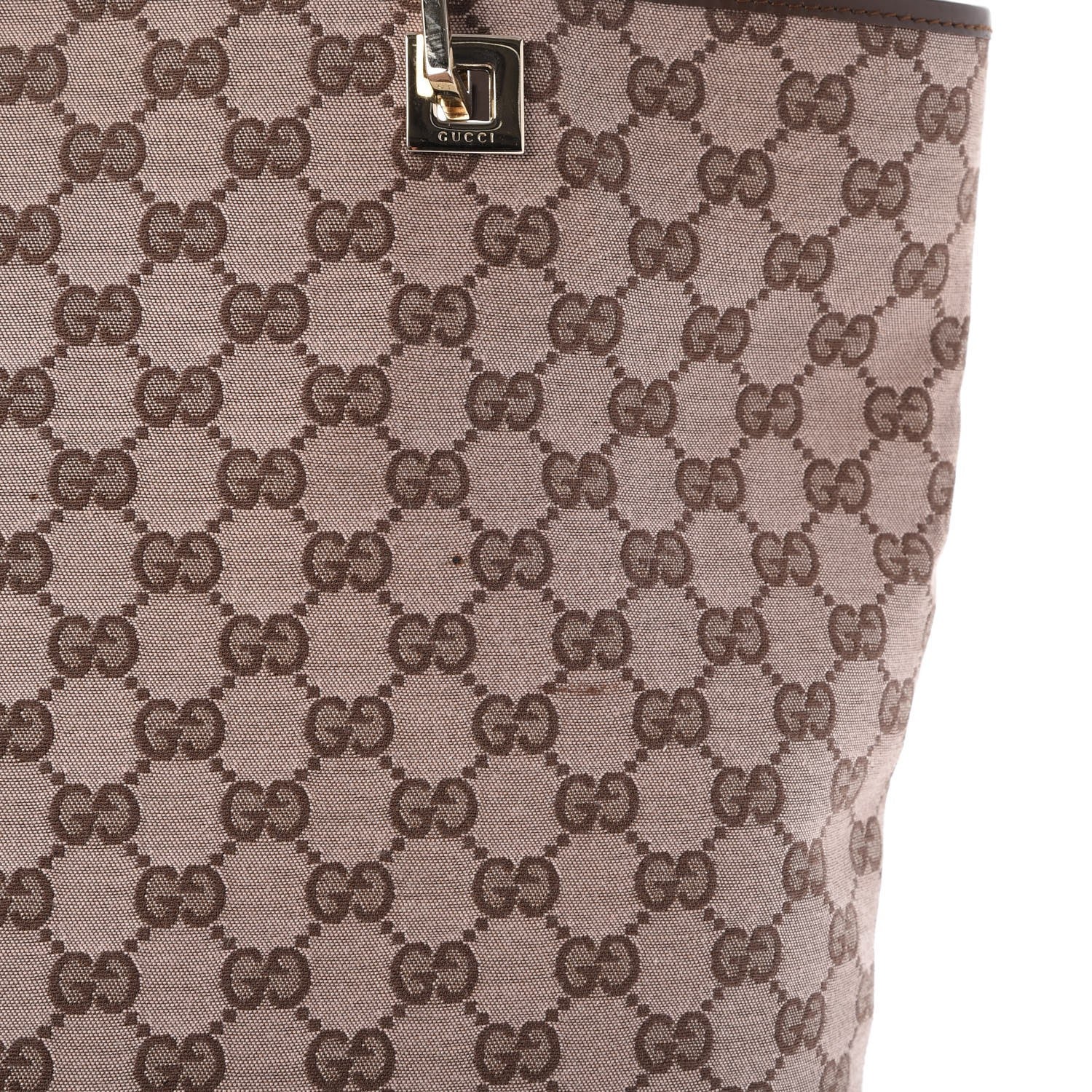 Gucci Monogram Large Bucket Tote Dark Brown 9 of 9