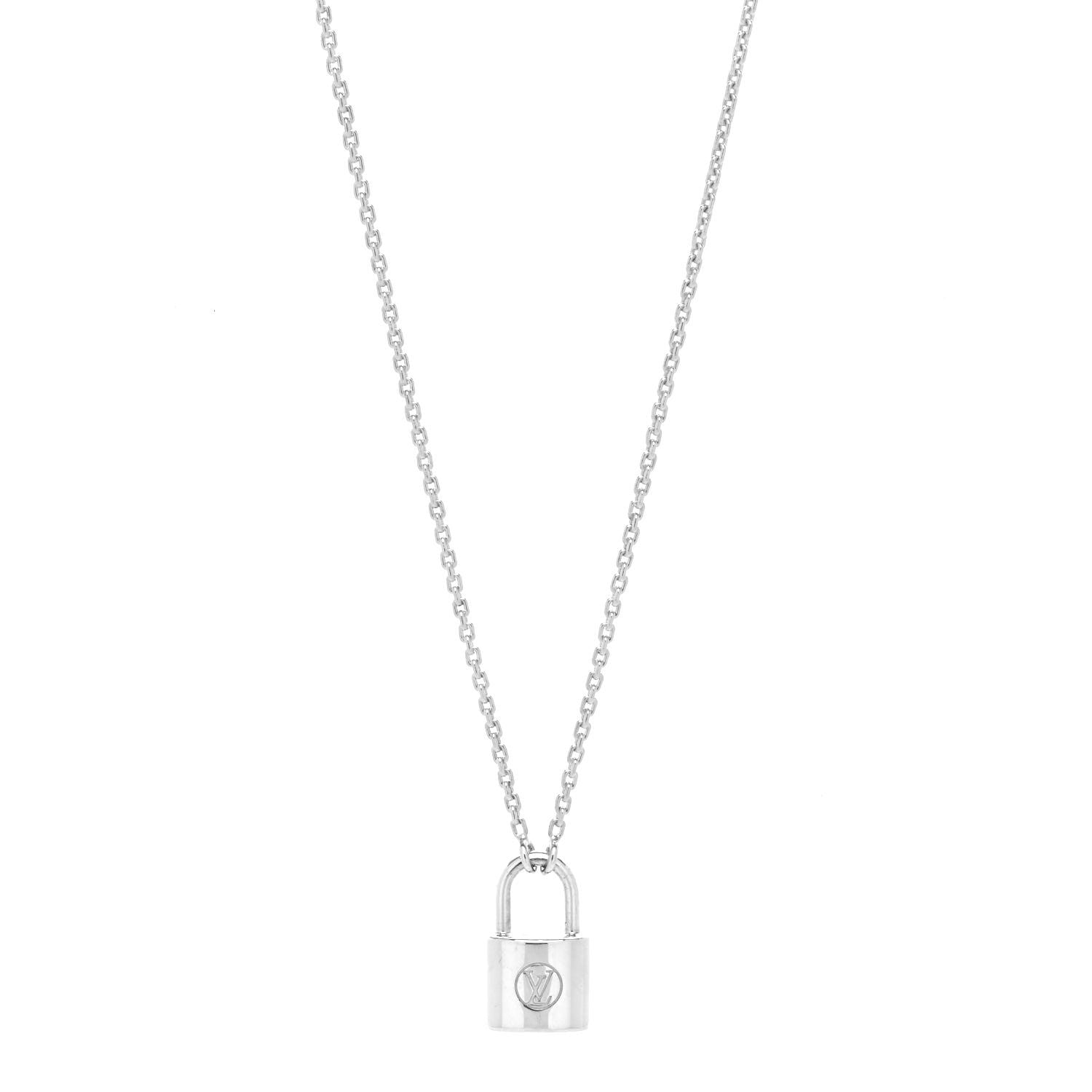Louis Vuitton Sterling Silver Lockit Necklace 1 of 5