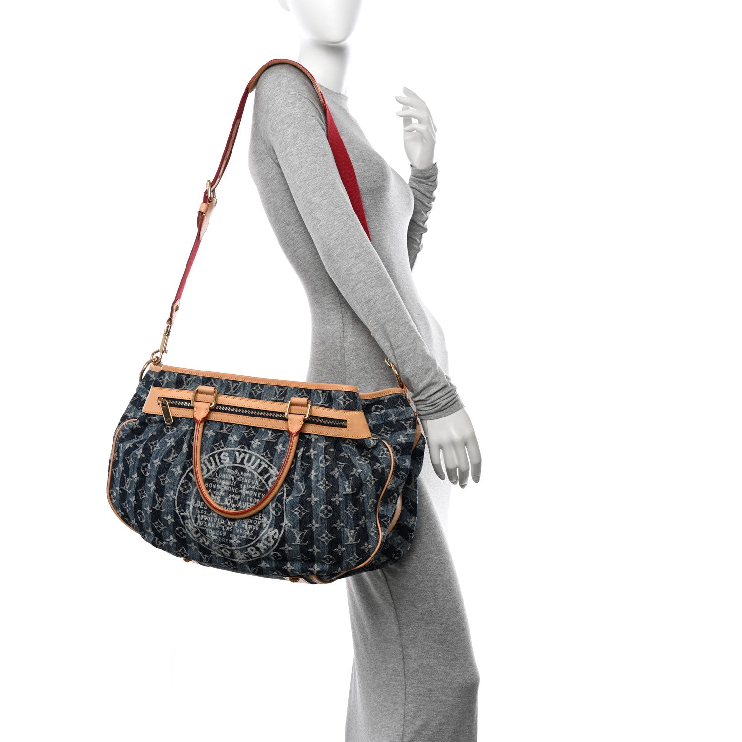 Louis Vuitton Denim Raye Cabas GM 2 of 10