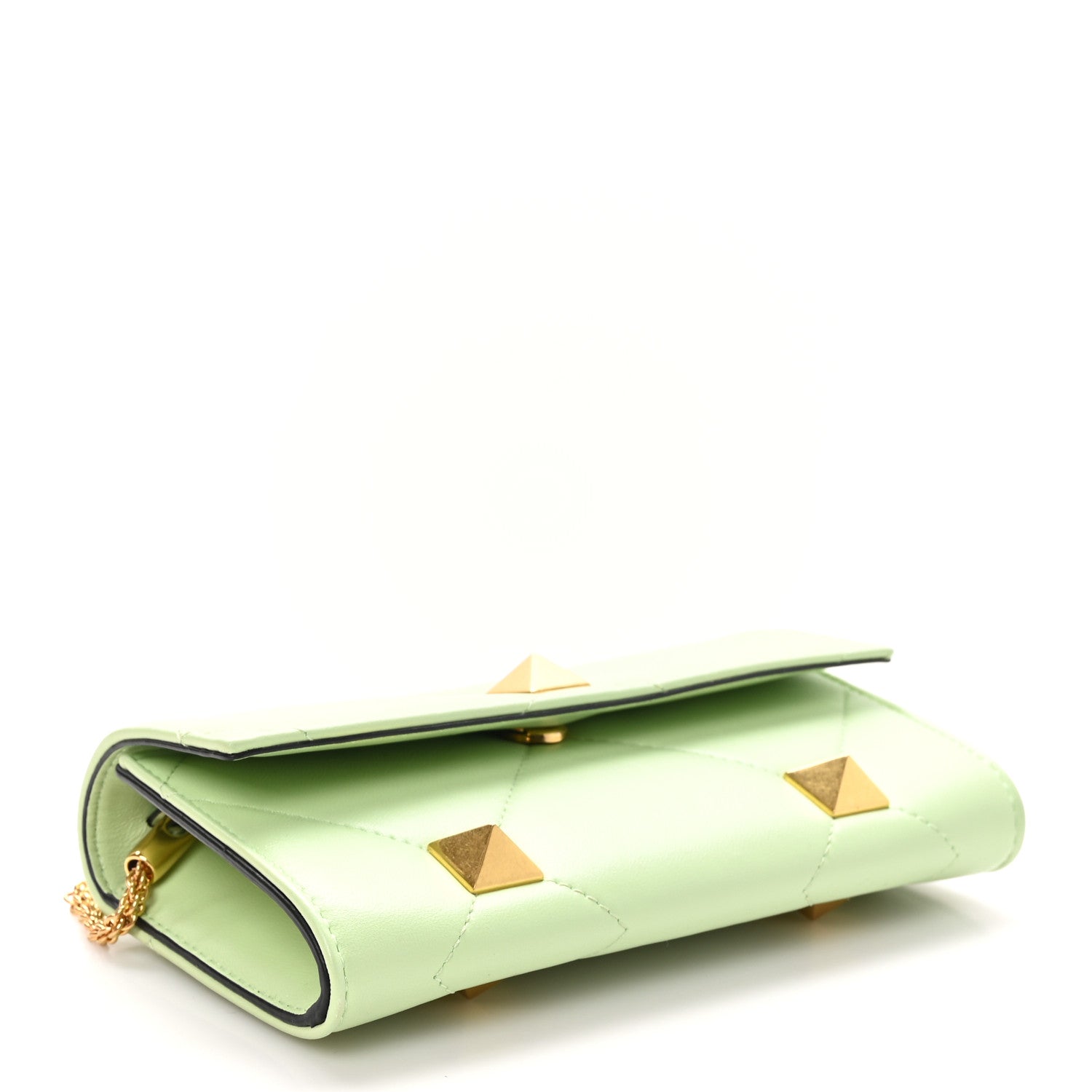 Valentino Garavani Nappa Roman Stud Wallet on Chain Ambrosia 4 of 10