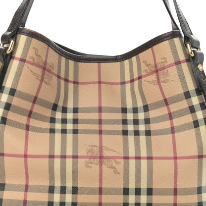 Burberry Haymarket Check Small Canterbury Tote Chocolate 9 of 13