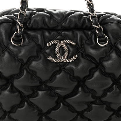 Chanel Calfskin Bubble Quilt Bowler Black 8 of 10