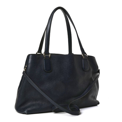 Gucci Cellarius Calfskin Medium Soho Working Tote Blue 4 of 17