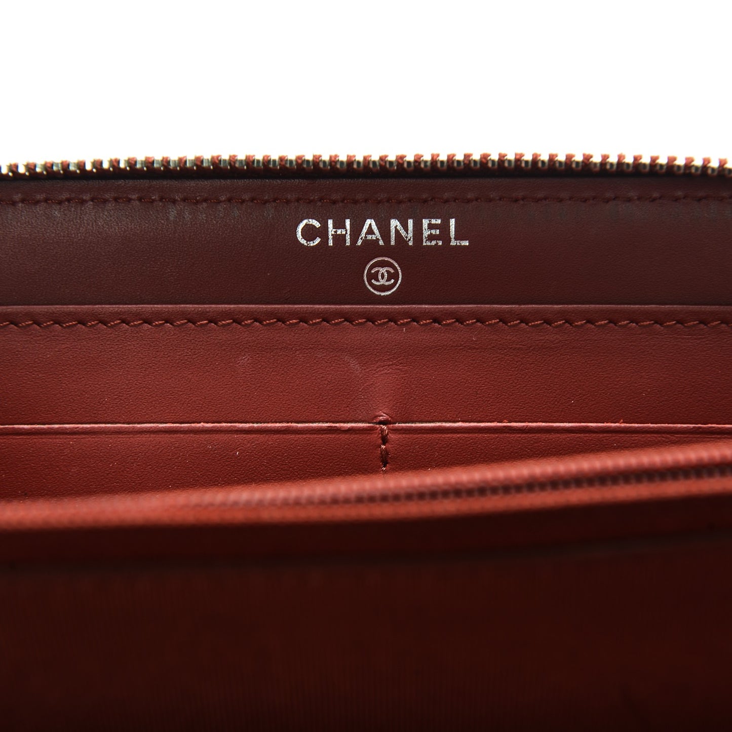 Caviar Quilted Large Gusset Zip Around Wallet Red