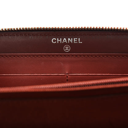 Chanel Caviar Quilted Large Gusset Zip Around Wallet Red 6 of 8