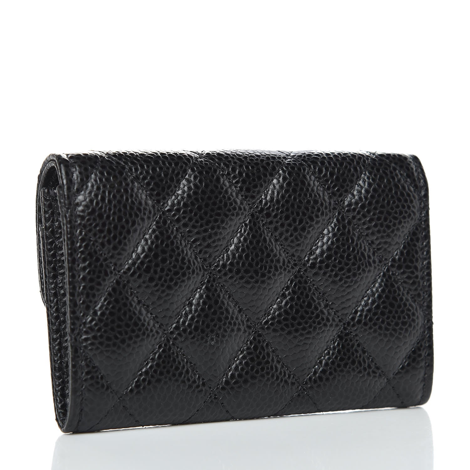 Chanel Caviar Quilted Flap Card Holder Black 3 of 8