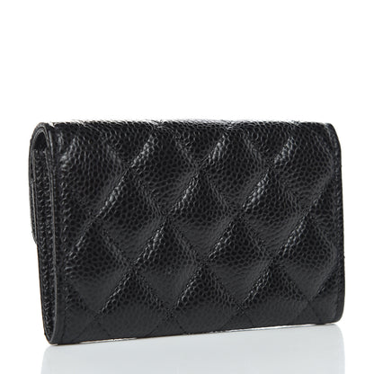 Chanel Caviar Quilted Flap Card Holder Black 3 of 8