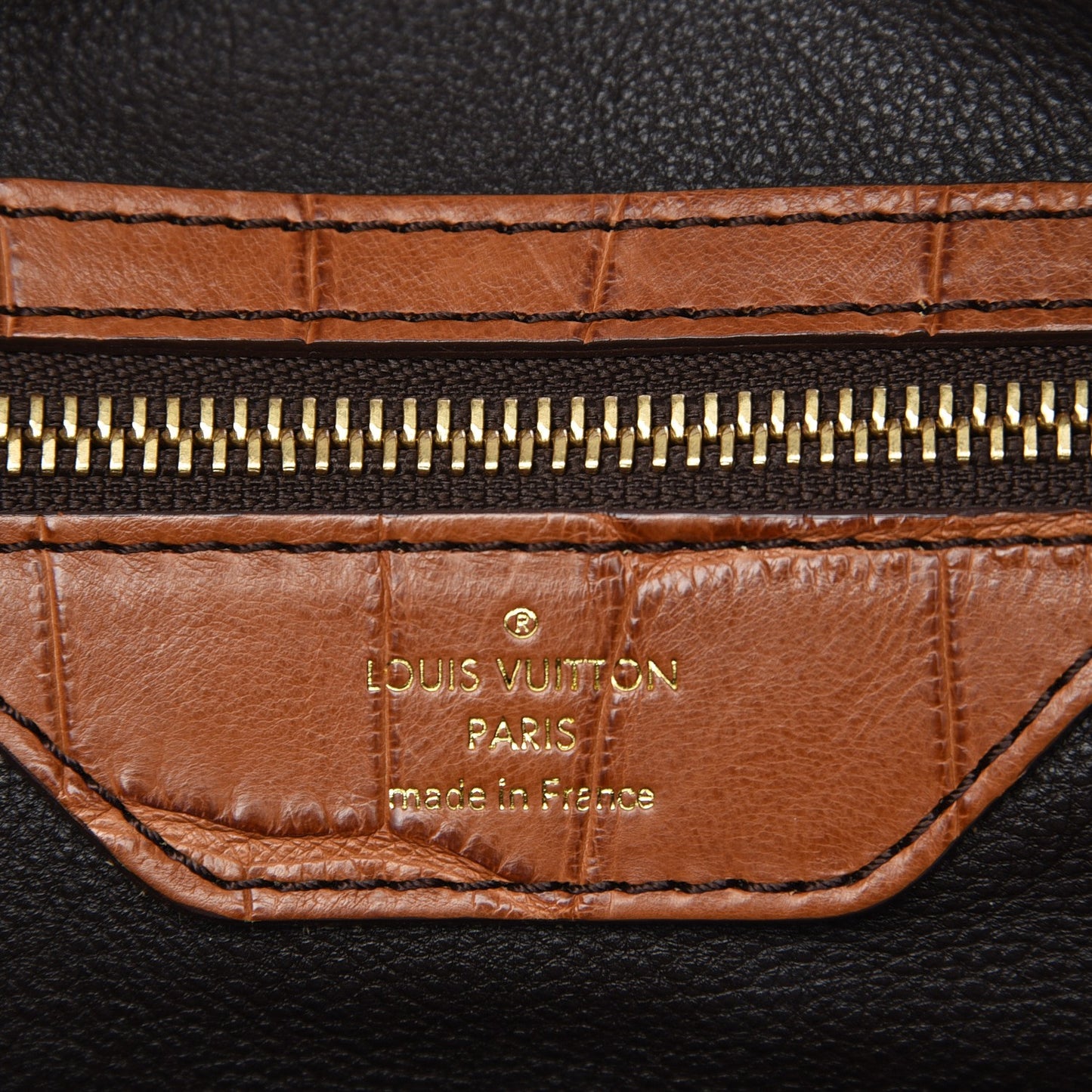 Monogram Mahina XL Crocodile Trim Tote
