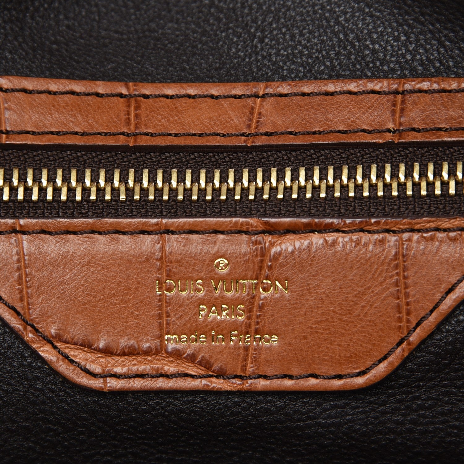 Louis Vuitton Monogram Mahina XL Crocodile Trim Tote 6 of 6