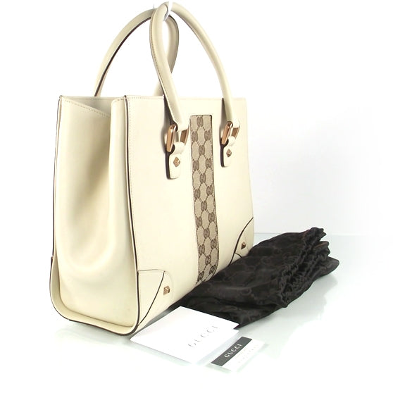Monogram Web Satchel Ivory