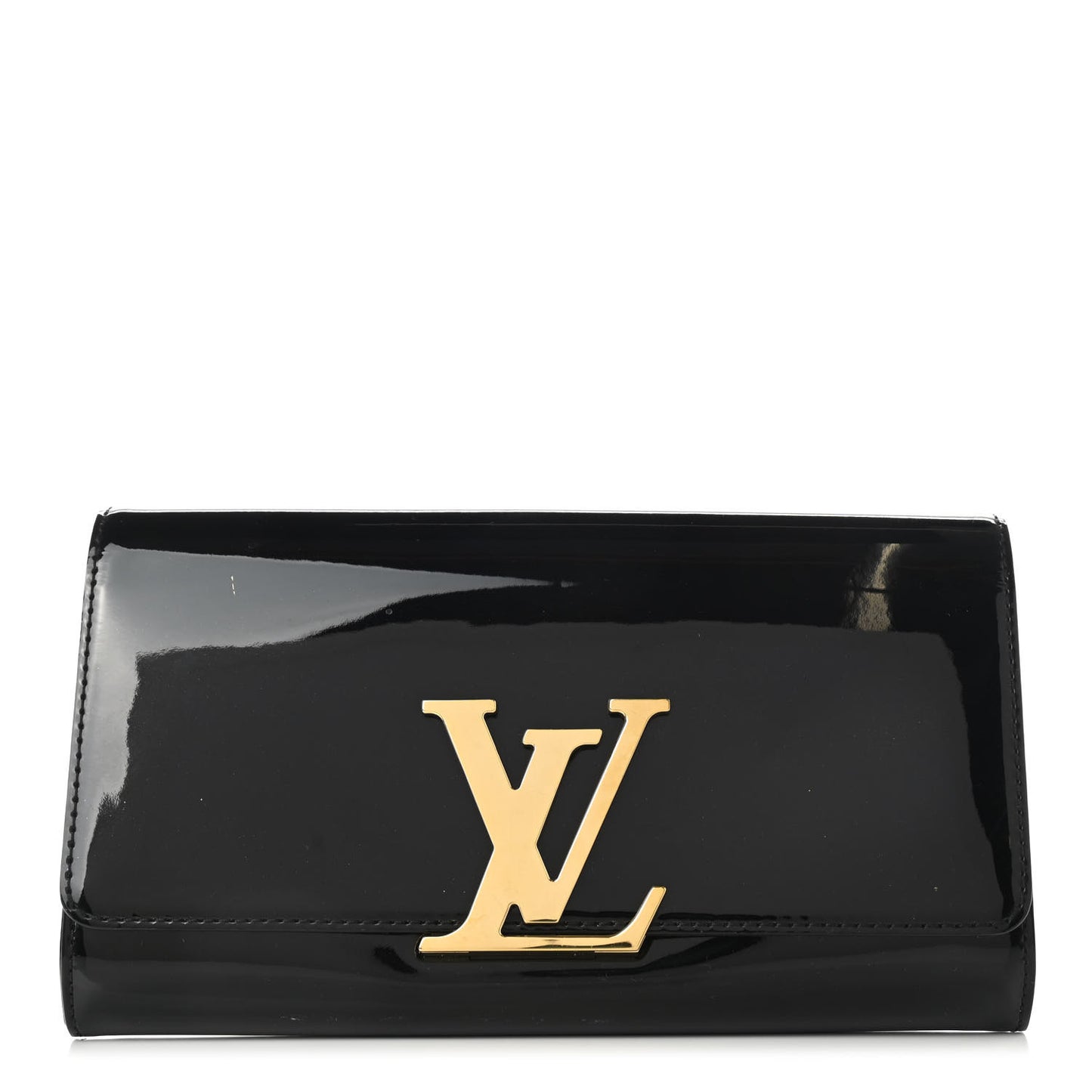 Patent Louise Clutch Black