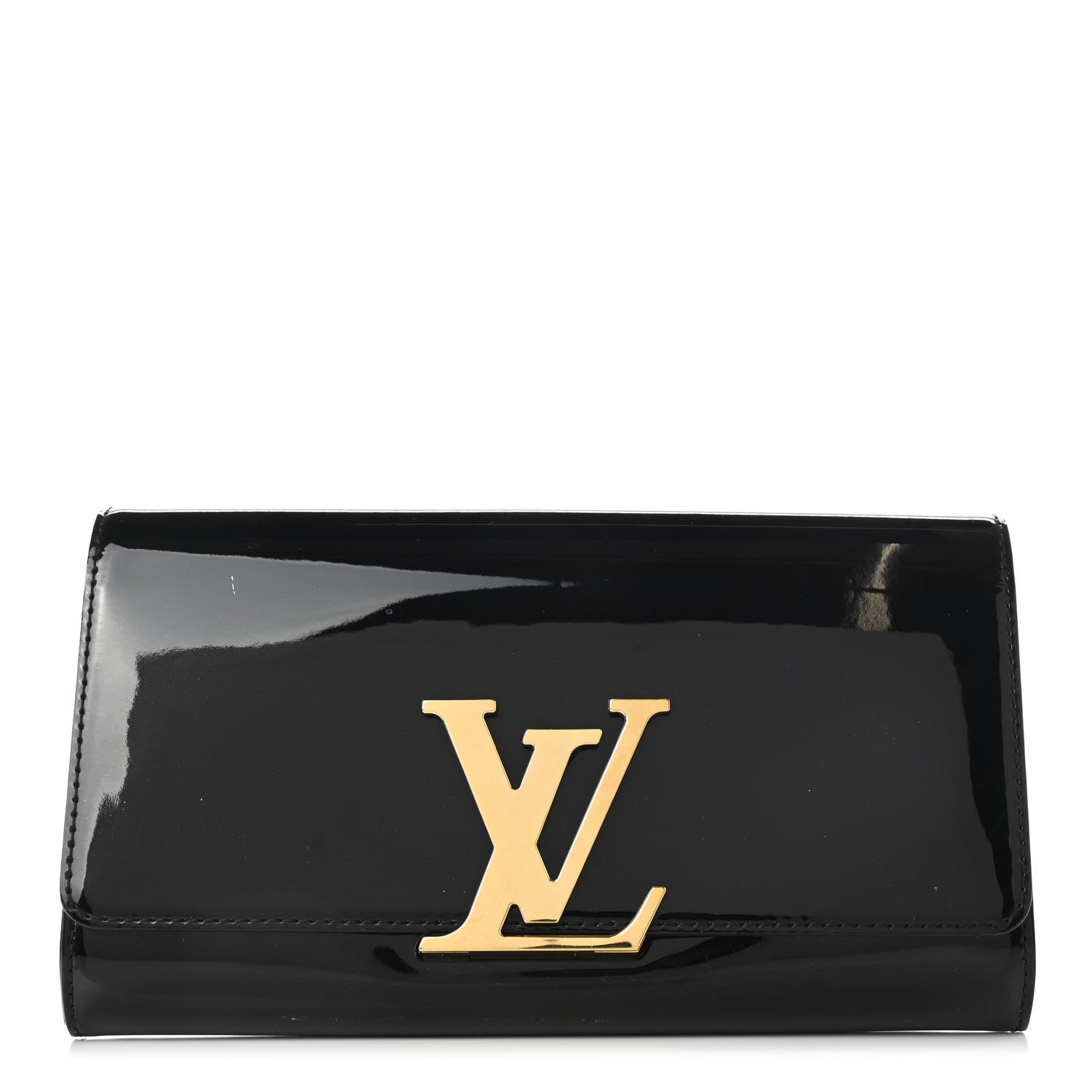 Louis Vuitton Patent Louise Clutch Black 1 of 12