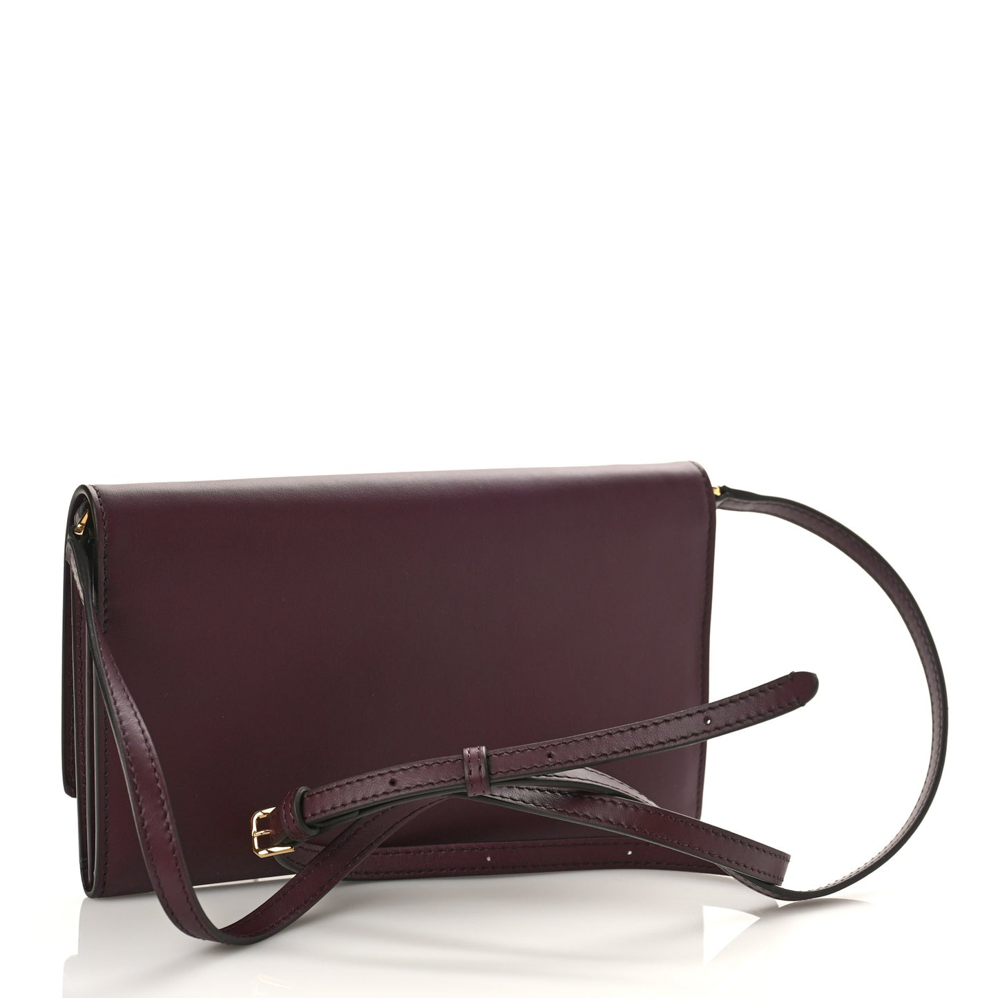 Calfskin Logo Hazelmere Wallet With Detachable Strap Deep Maroon