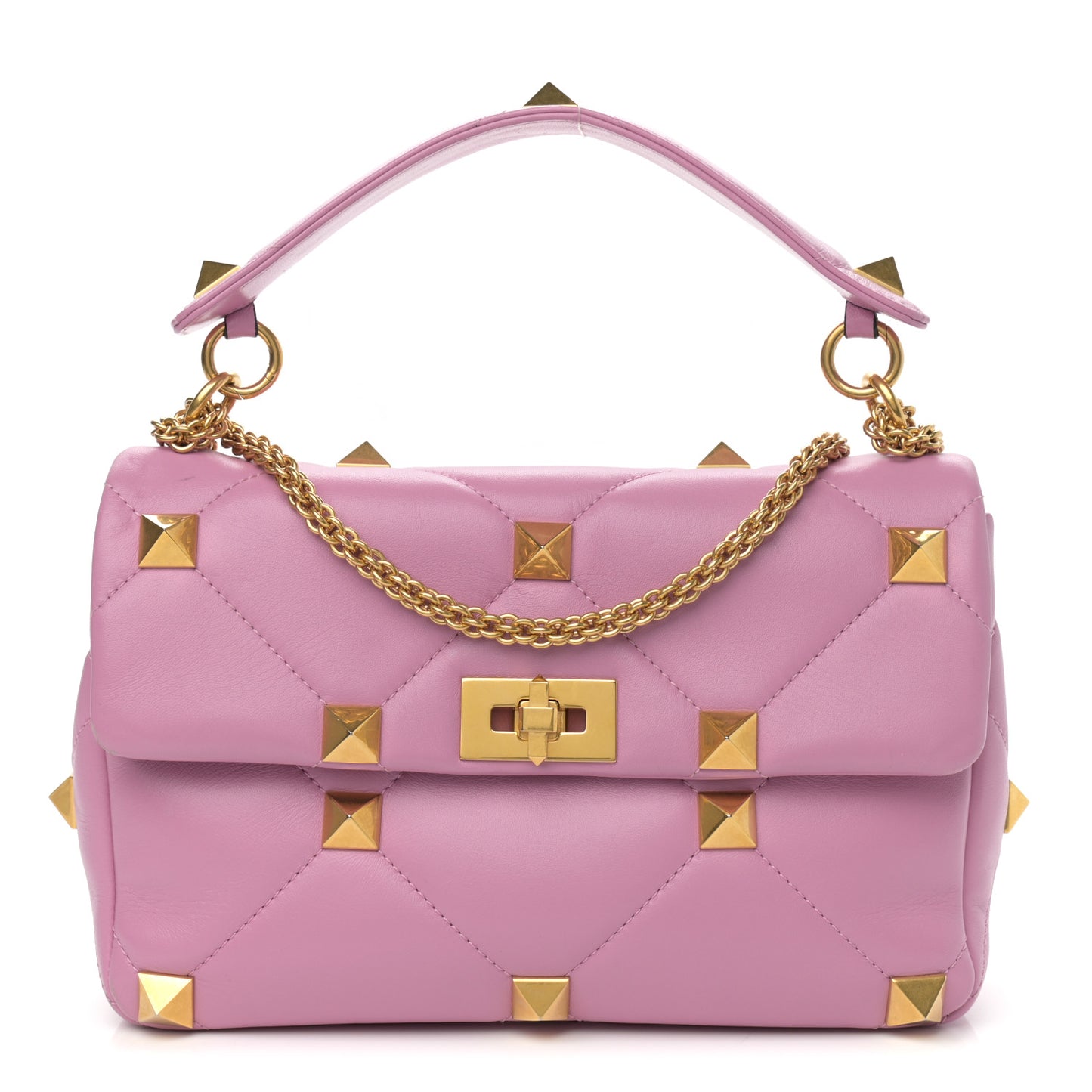 Nappa Large Roman Stud Shoulder Bag Giacinto