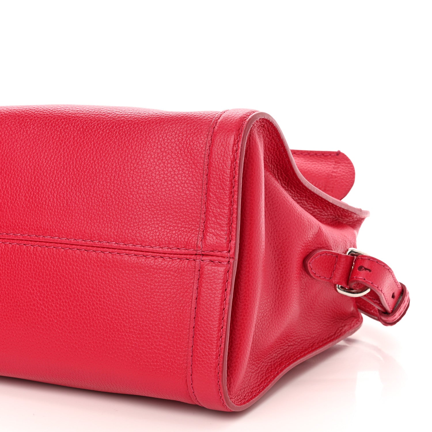 Alexander McQueen Pebbled Calfskin Small Skull Padlock Zip Around Tote Red 10 of 15