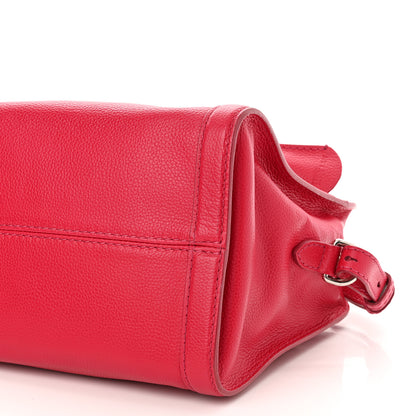 Alexander McQueen Pebbled Calfskin Small Skull Padlock Zip Around Tote Red 10 of 15