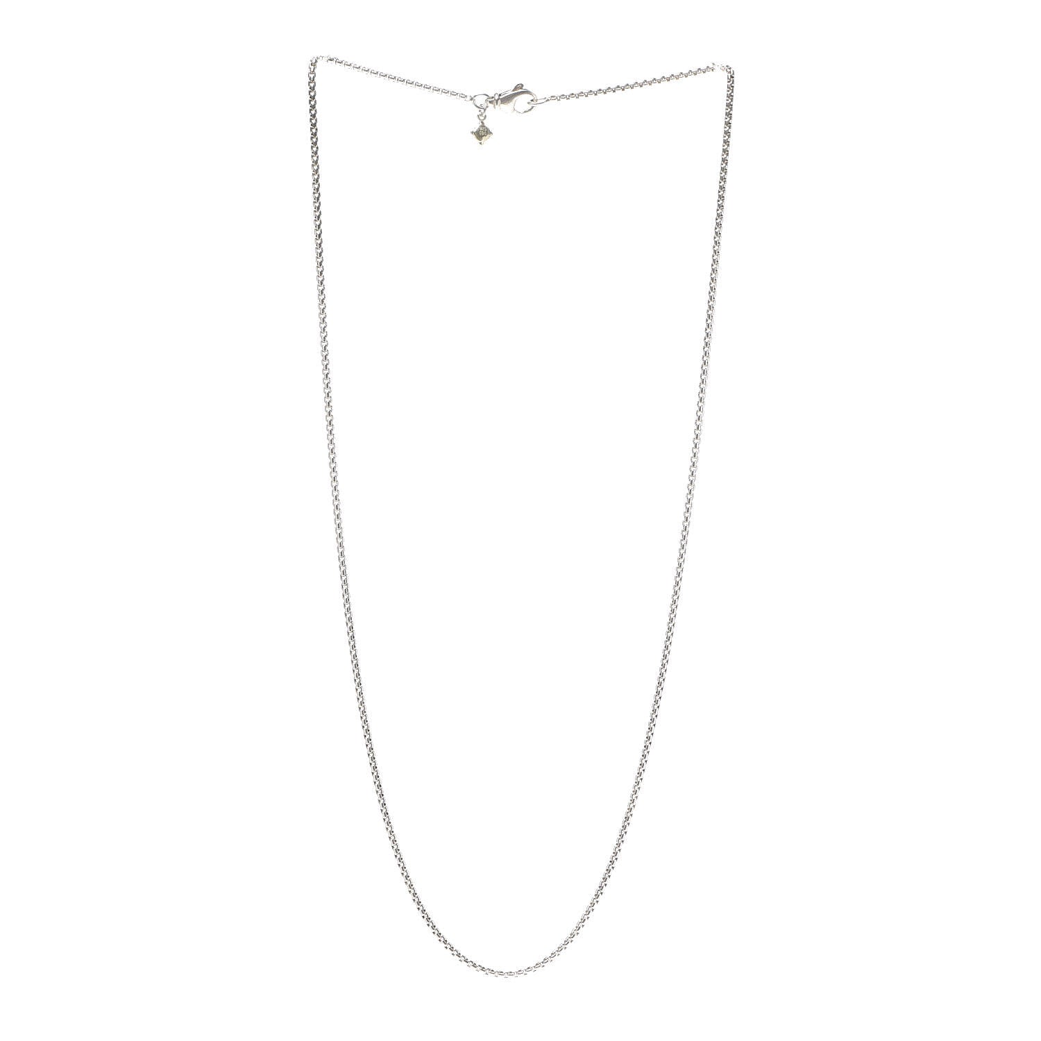 David Yurman Sterling Silver 14K Yellow Gold 1.7mm Baby Box Chain Necklace 20" 3 of 5