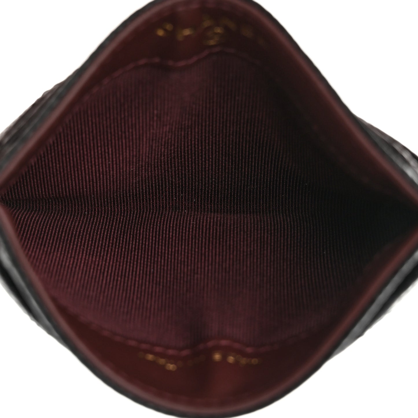 Caviar Quilted Card Holder Black