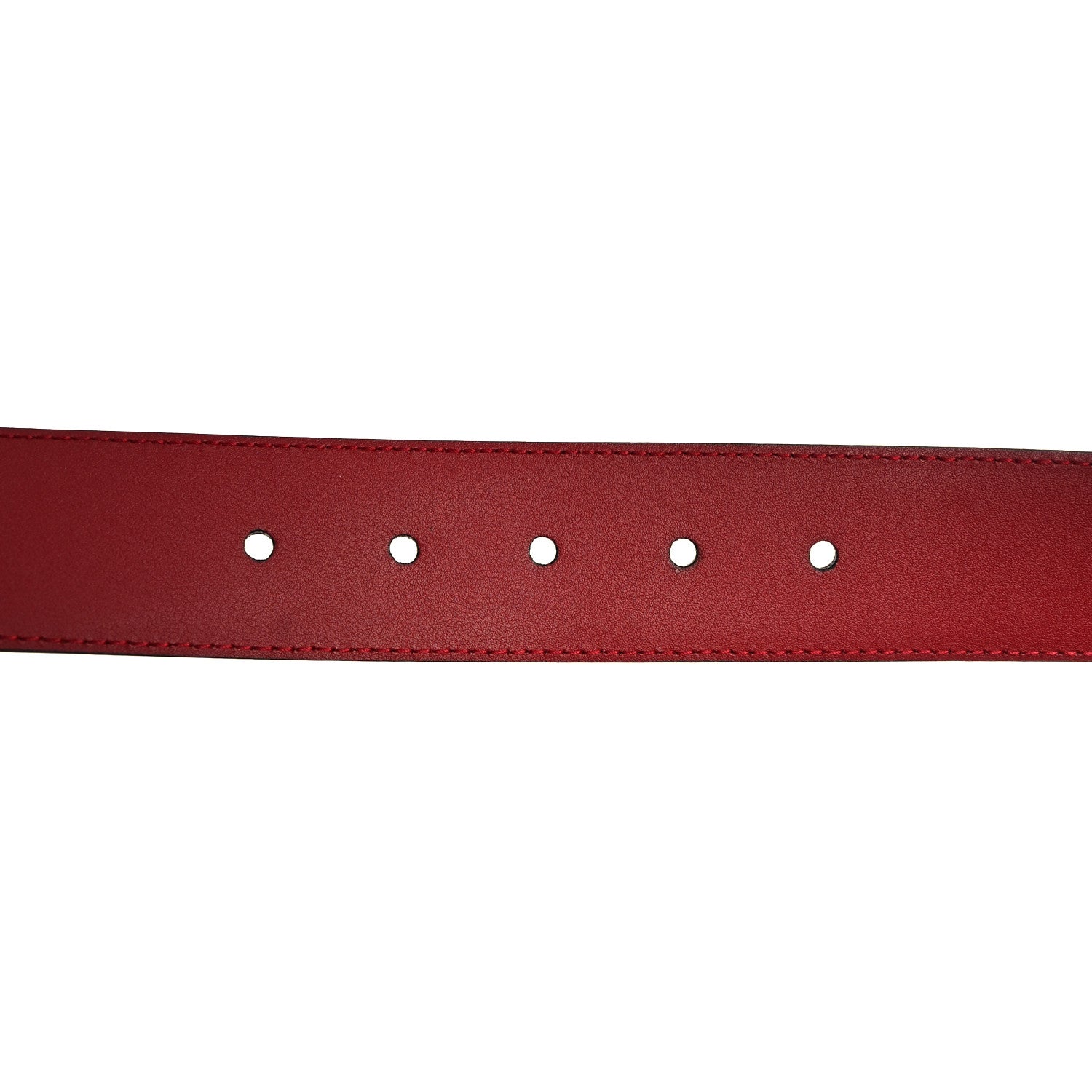 Gucci Soft Microguccissima Margaux Calfskin Belt 80 32 Rosso 5 of 5