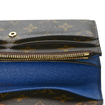 Louis Vuitton Monogram Emilie Wallet Blue 10 of 11