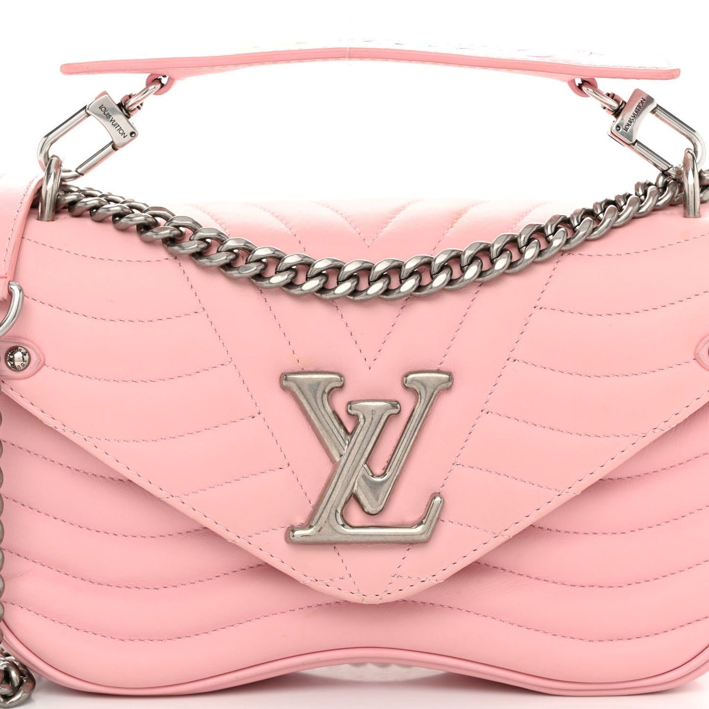 Calfskin New Wave Chain MM Smoothie Pink