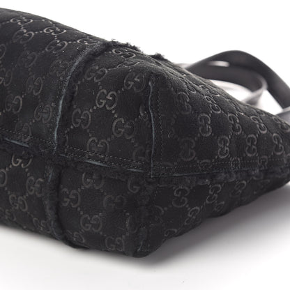 Gucci Suede Shearling Guccissima Jolicoeur Tote Black 9 of 9