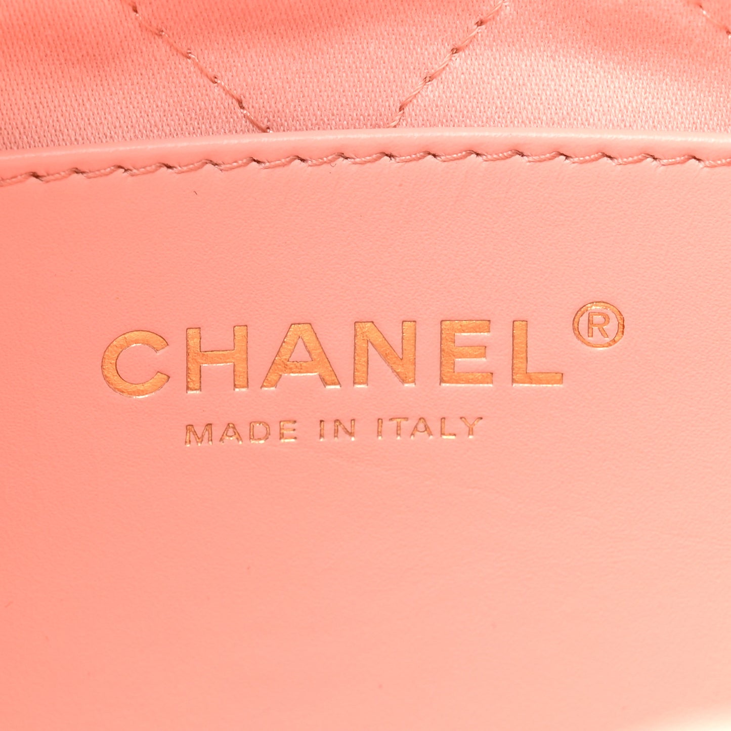 Shiny Calfskin Quilted Mini Chanel 22 Light Pink